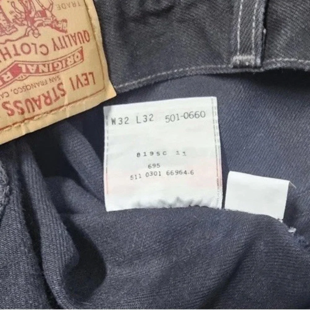 VTG Levi Strauss &‎ Co 501 Men's Size 32x32 Button Up Black Jeans Made In USA